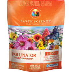 Earth Science Growth Essentials Pollinator Annuals, Perennials and Herbs Wildflower Seed, Fertilizer