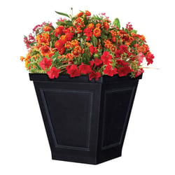 L&G Solutions 16.7 in. H X 16 in. W X 16 in. D Polyresin New England Planter Black