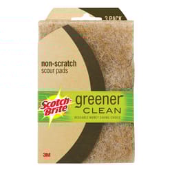 Scotch-Brite Non-Scratch Scouring Pad For All Purpose 6 in. L 3 pk