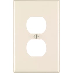 Leviton Almond 1 gang Nylon Duplex Wall Plate 1 pk