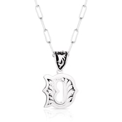 Montana Silversmiths Unisex Western Initial D Black/Silver Necklace