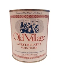 Old Village Satin Rittenhouse Red Water-Based Paint Exterior and Interior 1 qt