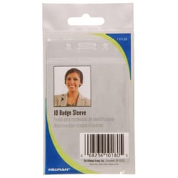 HILLMAN Plastic Clear ID Holder Badge Sleeve
