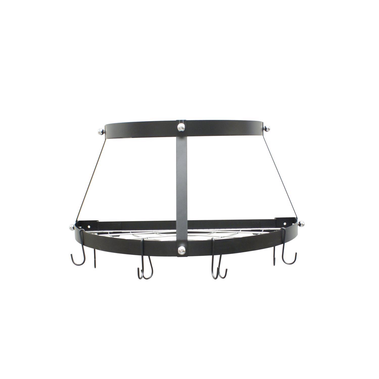 Range Kleen Black Stainless Steel Mounted Pot Rack 30 lb Sansujyuku sansujyuku.com