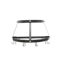 Range Kleen Black Stainless Steel Mounted Pot Rack 30 lb
