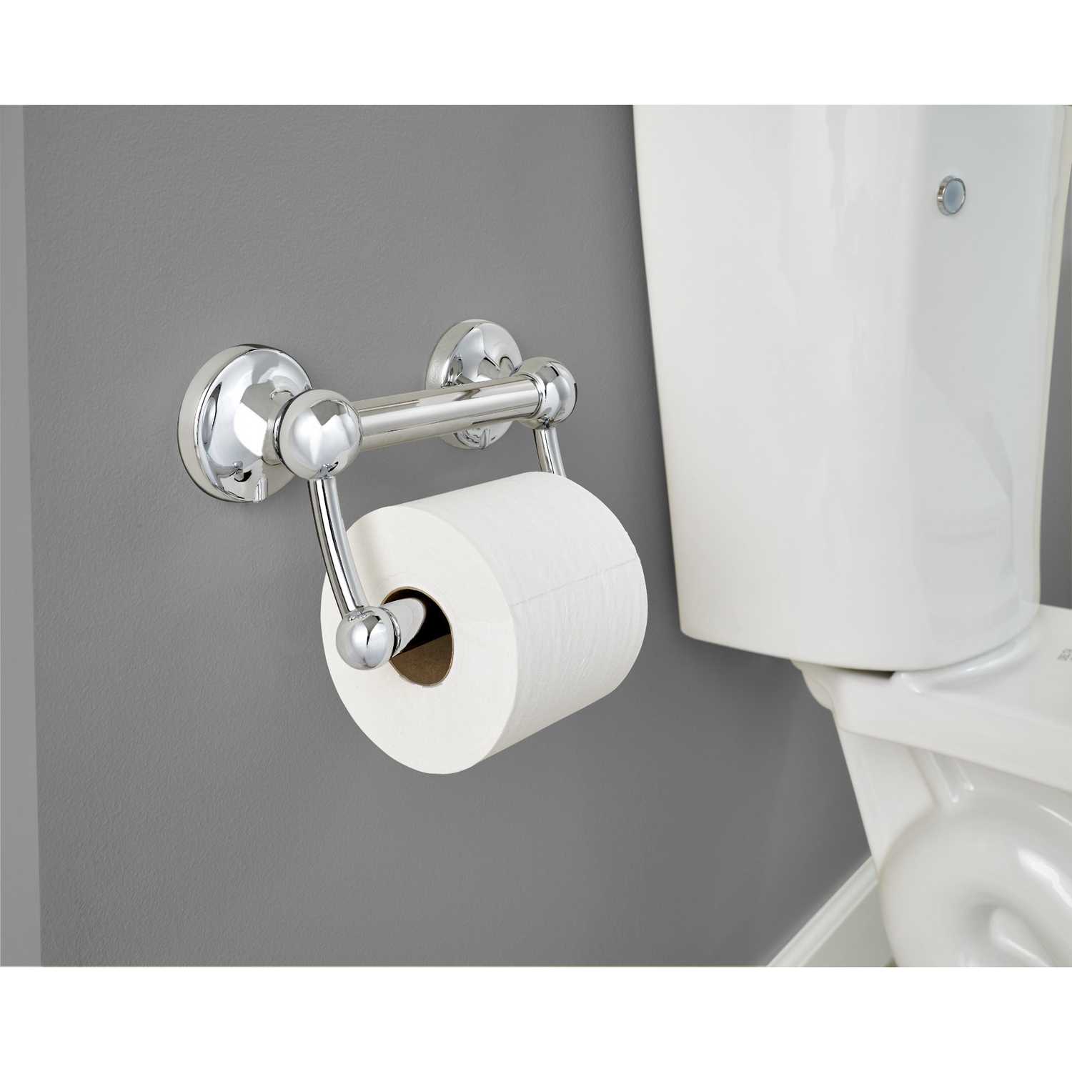 Delta 5 in. L Polished Chrome Stainless Steel Toilet Paper Holder with