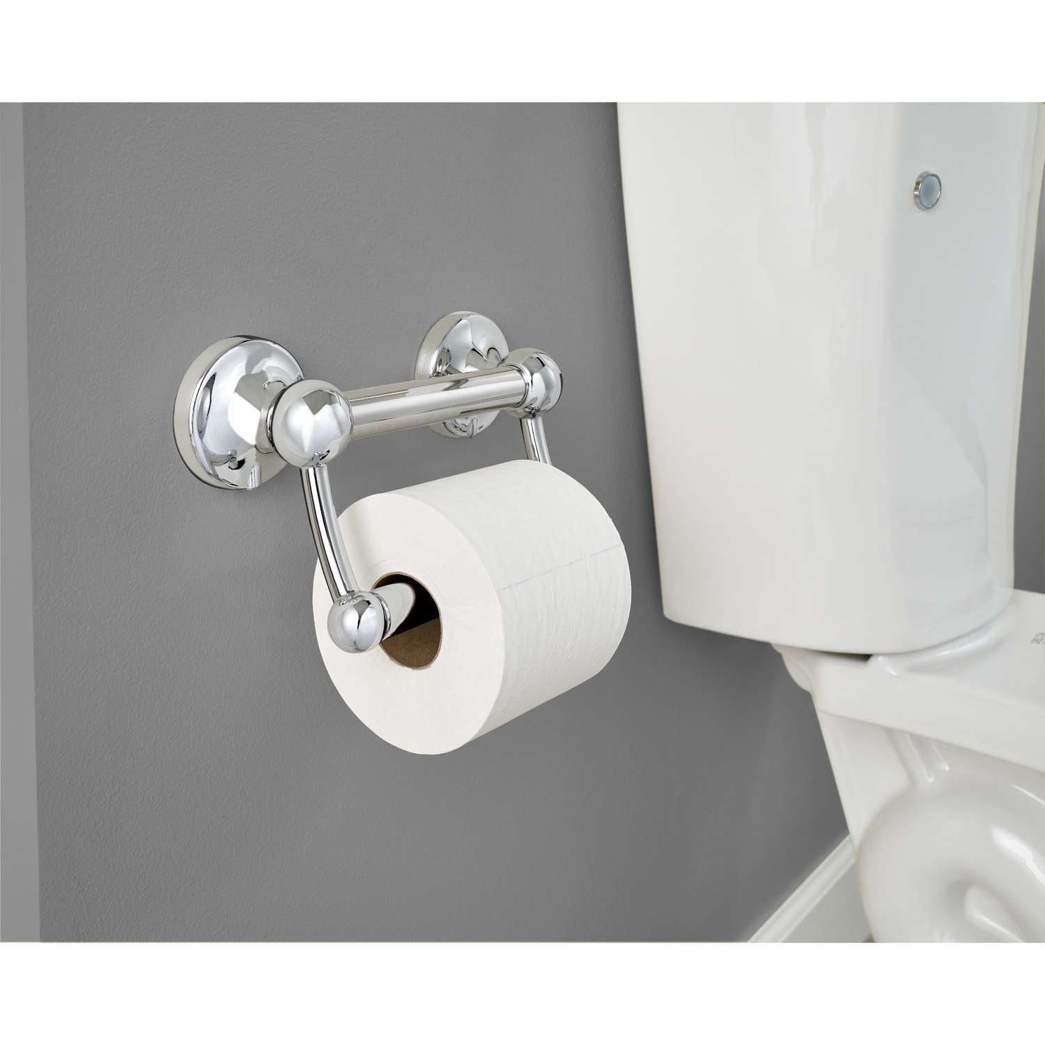 Delta 5 in. L Polished Chrome Stainless Steel Toilet Paper Holder with