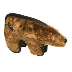 Hyper Pet Tough Plush Brown Plush Brown Bear Squeak Dog Toy 1 pk