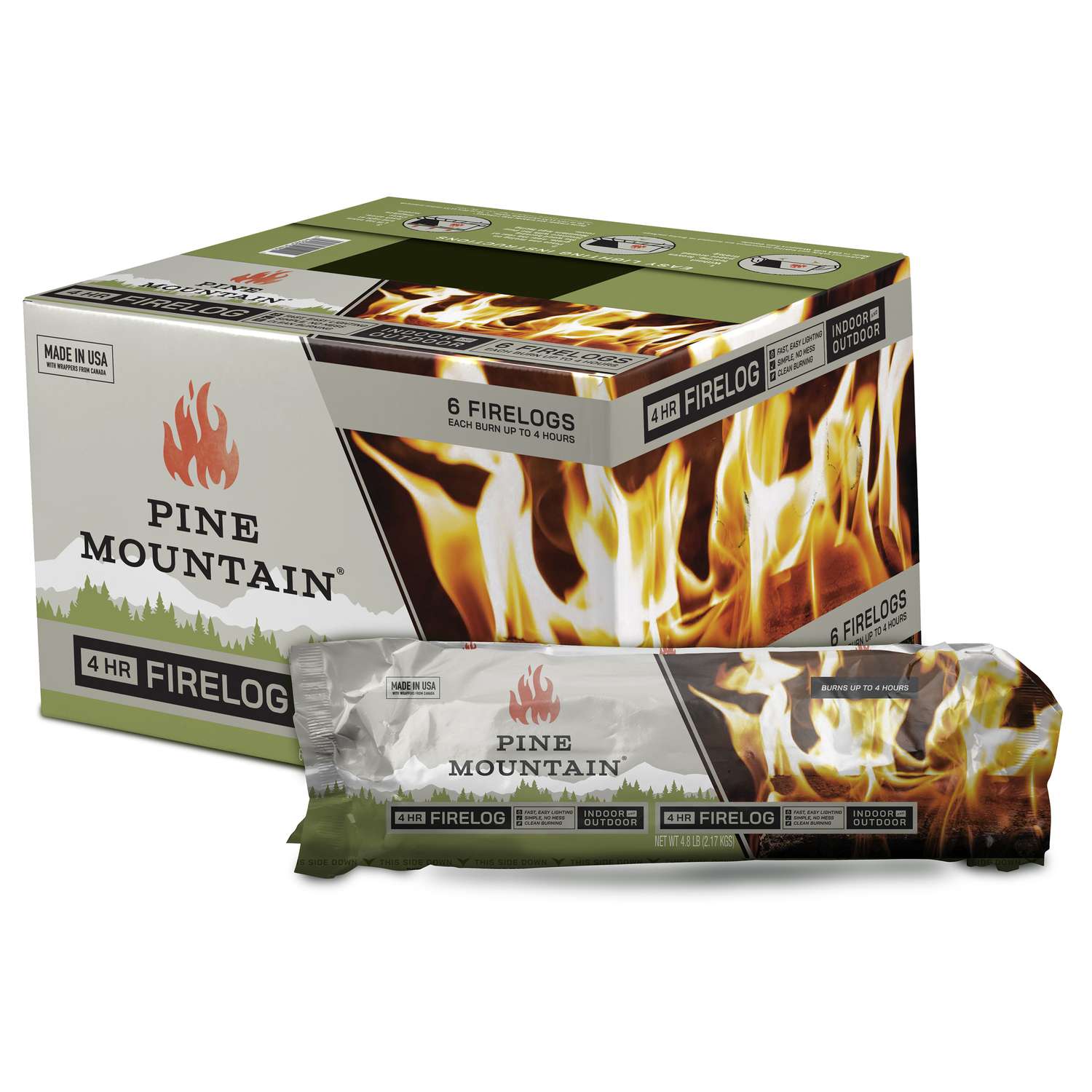 Pine Mountain Fire Log 4 hr 6 pk - Ace Hardware