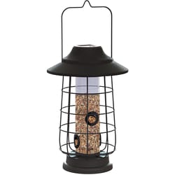 Woodlink Modern Farmhouse 0.5 lb Metal Solar Lantern Tube Bird Feeder