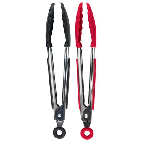 Tovolo Tongs, Tip Top, Silicone, Lock & Rest