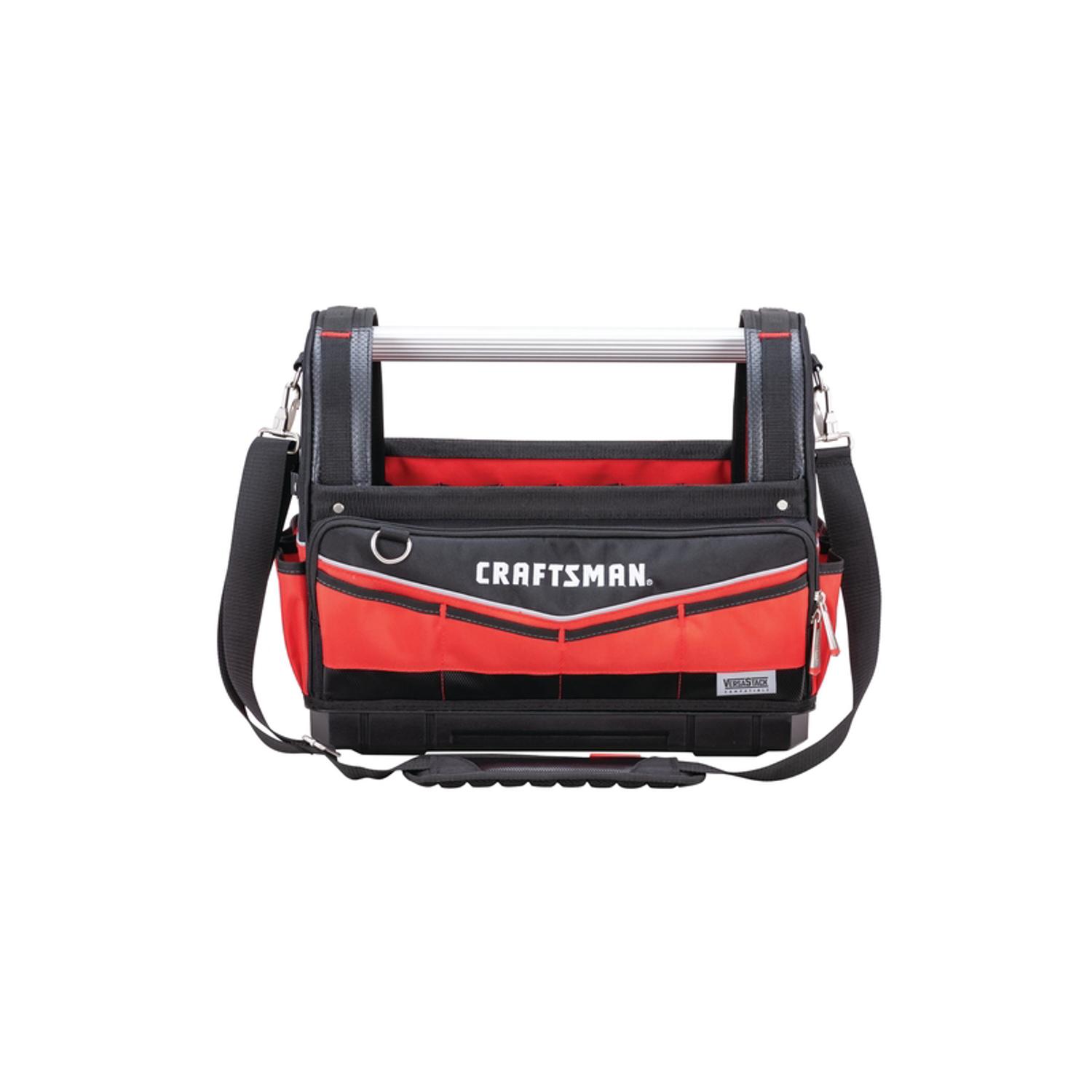 Craftsman VERSASTACK 8.875 in. W X 13.375 in. H Polyester Tool Tote 32 pocket Black/Red 1 pc Uae Electronic uaeelectronic.com