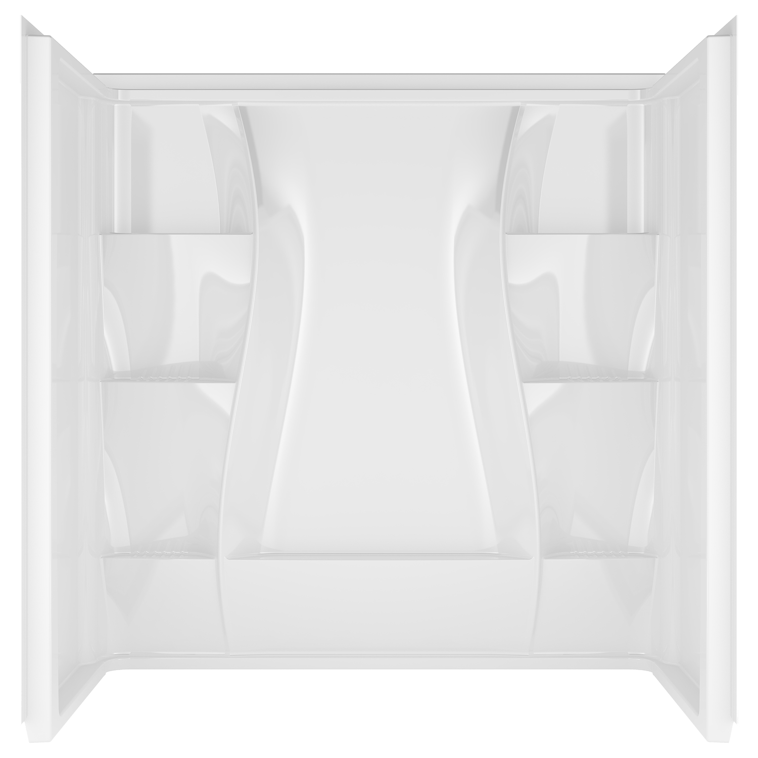 Delta Surround Bathtubs Classic 400 60 in. x 32.5 in. x 61.5 in. 3-piece Direct-to-Stud Tub Surround in White 40044
