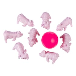 Toysmith Farm Fresh Pig Jacks Pink 9 pc