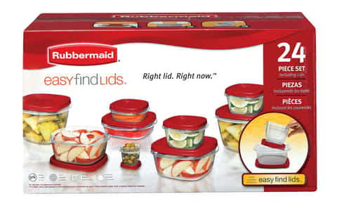 Rubbermaid Easy Find Lids Clear Food Storage Container Set 12 pk - Ace  Hardware