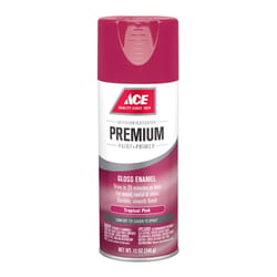 Ace Premium Gloss Tropical Pink Paint + Primer Enamel Spray 12 oz