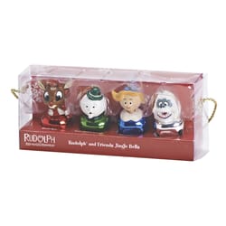 Roman Rudolph Multicolored Rudolph and Friends Jingle Bell Ornaments 2.5 in.