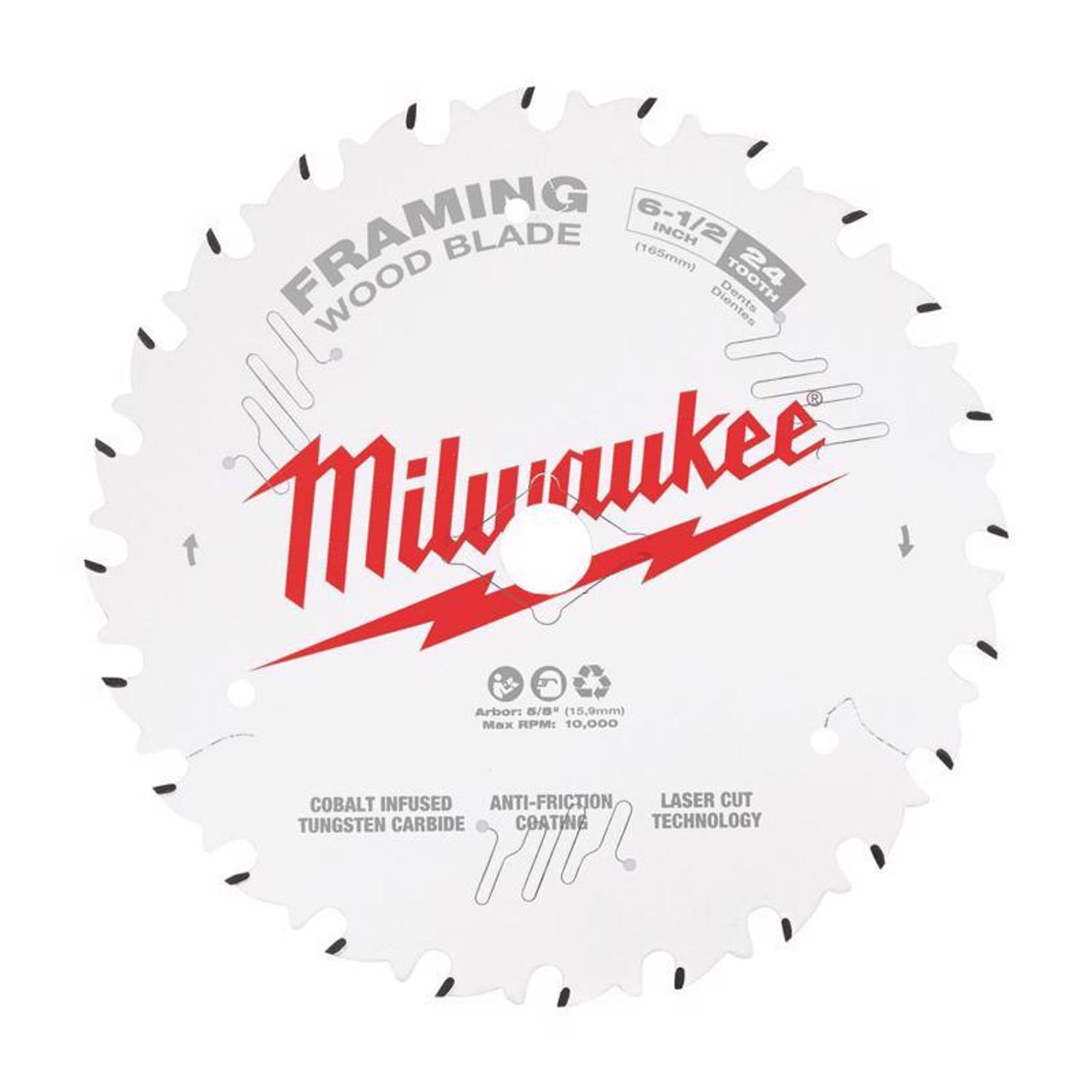 Milwaukee 6-1/2 in. Assorted Carbide Track Saw Blades (3-Piece)