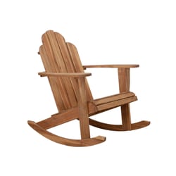 Linon Home Decor Tahoe Brown Wood Frame Adirondack Rocking Chair