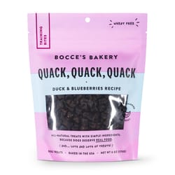 Bocce's Quack, Quack, Quack Duck and Blueberries Chews For Dogs 6 oz