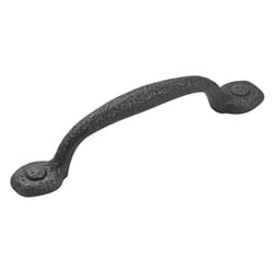 Hickory Hardware Refined Rustic Modern Bar Cabinet Pull 3-3/4 in. Iron Black Black 1 pk