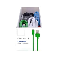 Blazing Voltz Lightning to USB Charge and Sync Cable 3 ft² Assorted