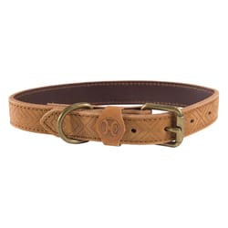 Hooey Galveston Brown Leather Dog Collar Medium