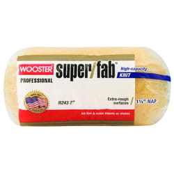 Wooster Super/Fab Knit 7 in. W X 1-1/4 in. Regular Paint Roller Cover 1 pk