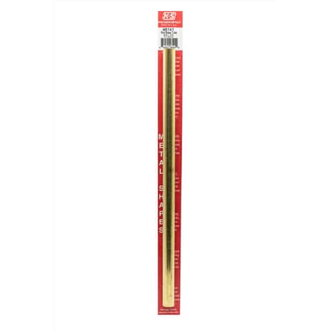 K&S 9/16 in. D X 12 in. L Round Brass Tube 1 pk K&S 9/16 in. D X 12 in. L Round Brass Tube 1 pk