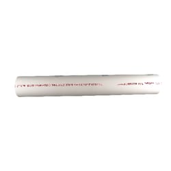 Charlotte Pipe Schedule 40 PVC Solid Pipe 1-1/2 in. D X 2 ft. L Plain End 330 psi