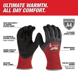 Milwaukee Men's Outdoor Dipped Gloves Black/Red L 1 pair