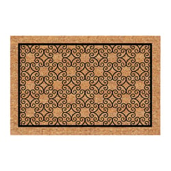 DeCoir 36 in. W X 24 in. L Tan/Black Piedmont Wrought Iron Border Entrance Mat