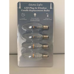 Celestial Lights Platinum LED C7 Clear/Warm White 4 ct Replacement Christmas Light Bulbs 0 ft.