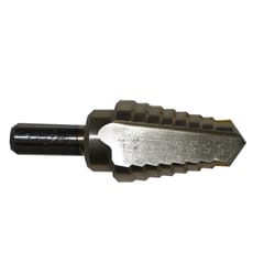 Century Drill & Tool 9/16 to 1 in. X 4 in. L High Speed Steel Step Drill Bit 3-Flat Shank 1 pc