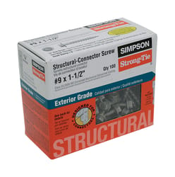 Simpson Strong-Tie Strong-Drive No. 9 Sizes X 1-1/2 in. L Star Hex Head Structural Screws 0.9 lb 100