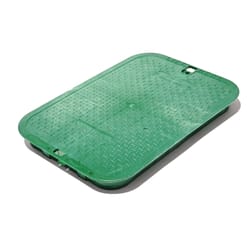 NDS 16-13/16 in. W X 2 in. H Rectangular Valve Box Cover Green