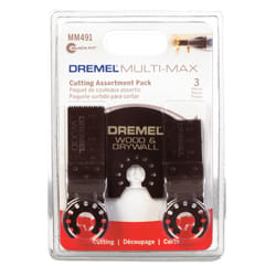 Dremel Multi-Max Multiple X 3/4, 3/4 and 3 in. L Steel Wood Flush Cut Blade 3 pk