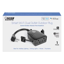 Feit Smart Home Commercial and Residential PVC Outdoor Smart-Enabled Dual Outlet Outdoor Plug 3R