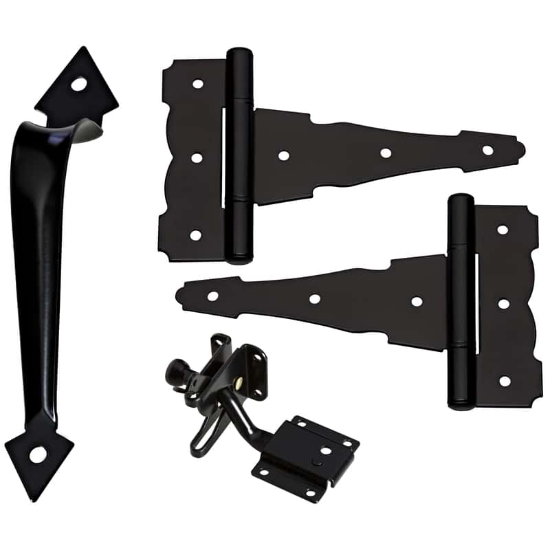 National Hardware Black Steel Gate Hardware Kit 1 pk Ace Hardware