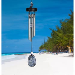 Woodstock Chimes Silver Aluminum/Wood 15 in. Lapis Wind Chime