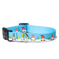 Up Country Blue Gnomes Nylon Dog Collar Large