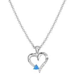 Montana Silversmiths Women's Opal Heart Blue/Silver Necklace Water Resistant