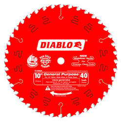 Diablo 10 in. D X 5/8 in. General Purpose TiCo Hi-Density Carbide Circular Saw Blade 40 teeth 1 pk