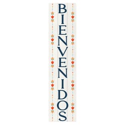 P Graham Dunn Multicolored Wood 47 in. H X 10.5 in. L X 0.75 in. W Bienvenidos Porch Sign