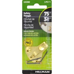 HILLMAN Brass-Plated Gold Professional Picture Hanger 75 lb 1 pk