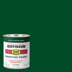 Rust-Oleum Stops Rust Indoor and Outdoor Gloss Hunter Green Oil-Based Protective Paint 1 qt