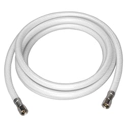 1/4 in. Comp. x 1/4 in. Comp. x 96 in. LGTH Stainless Steel Ice Maker  Supply Line Hose - Danco