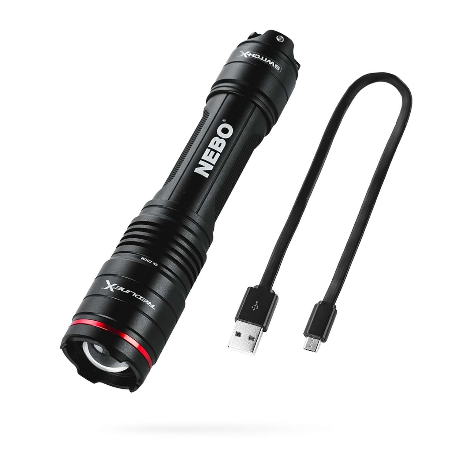 NEBO Redline X 1800 lumens Black LED Flashlight 18650 Battery Ace