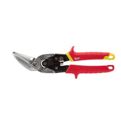 Milwaukee 10 in. Forged Alloy Steel Straight Serrated Offset Aviation Snips 22 Ga. 1 pk