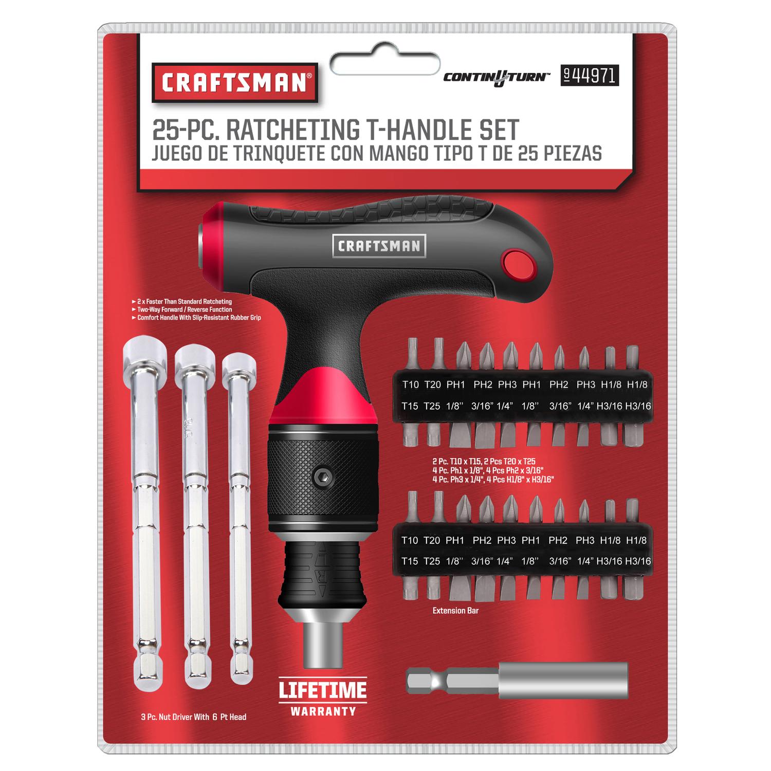 UPC 820909702184 product image for Craftsman 25 Piece Ratcheting T-Handle Set (944971) | upcitemdb.com